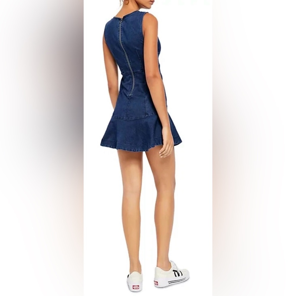 NWT Free People Women's Alex Denim Mini Dress Size 10